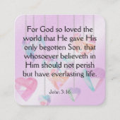 Gospel-Traktkarte Quadratische Visitenkarte (Vorderseite)