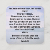 Gospel-Traktkarte Quadratische Visitenkarte (Rückseite)