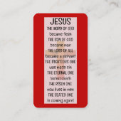 Gospel-Traktkarte Visitenkarte (Rückseite)