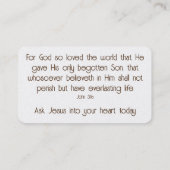 Gospel-Traktkarte Visitenkarte (Rückseite)