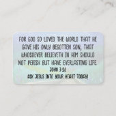 Gospel-Traktkarte Visitenkarte (Rückseite)