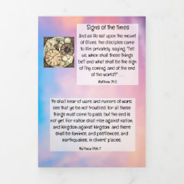 Gospel-Traktor zum Ende der Zeit Dreifach Gefaltete Karte