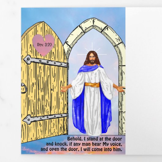 Gospel-Traktor zum Ende der Zeit Dreifach Gefaltete Karte (Klappe)