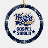 Gospelsänger-Geschenk-Verzierung Keramikornament (Vorne)
