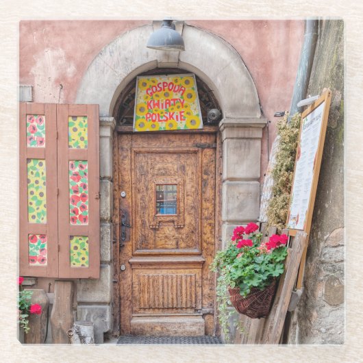 Gospoda Kwiaty Polskie - Warsaw Door Glasuntersetzer (Vorderseite)