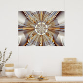 Gossamer Beautiful Abstrakt Fine Art Fraktal Poster (Küche)