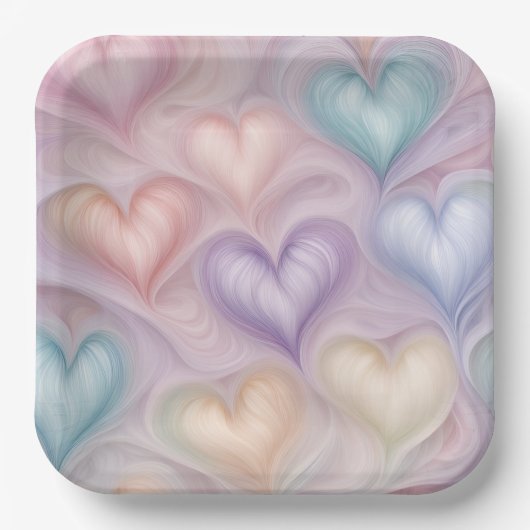 Gossamer Hearts Pappteller (Vorderseite)