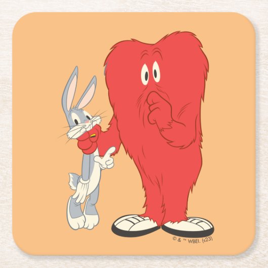 Gossamer Holding BUGS BUNNY™ Rechteckiger Pappuntersetzer (Vorderseite)