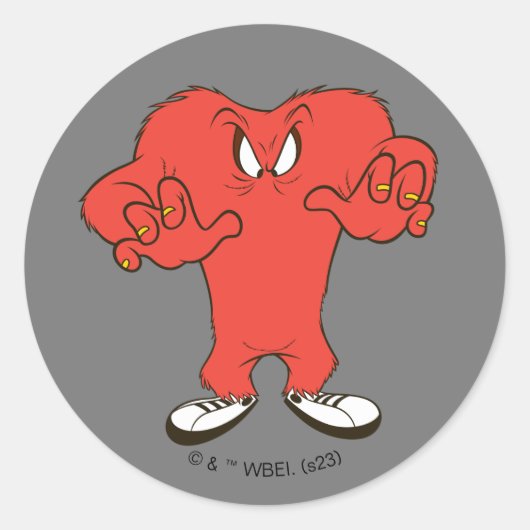 Gossamer Menacing Pose Runder Aufkleber (Vorderseite)