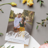 Gossamer Overlay Doppelseitiges Foto Save the Date