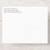 Gossamer Overlay Foto Informal Wedding Gold All-in-One-Einladung (Rückseite)