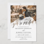 Gossamer Overlay Foto Informelle Hochzeit Einladung (Vorderseite)