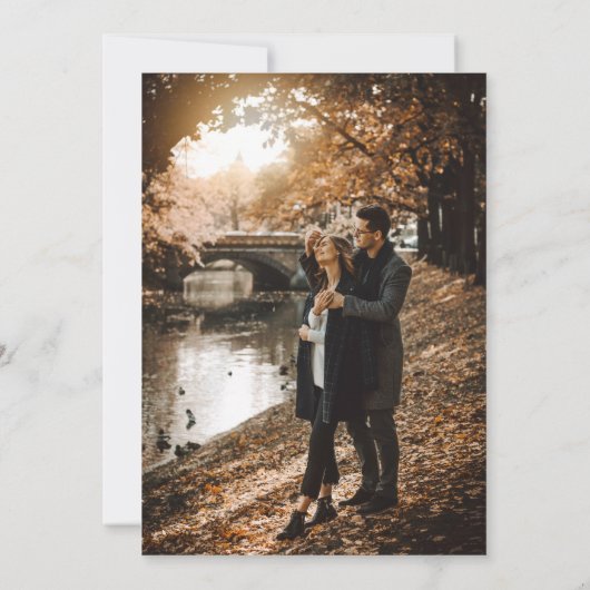 Gossamer Overlay Foto Informelle Hochzeit Einladung (Rückseite)