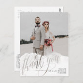 Gossamer Overlay Wedding Foto Vielen Dank Postkarte (Vorne/Hinten)