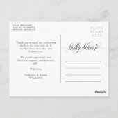 Gossamer Overlay Wedding Foto Vielen Dank Postkarte (Rückseite)