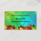 Gosse-Reinigungs-Visitenkarten Visitenkarte (Rückseite)