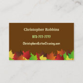 Gosse-Reinigungs-Visitenkarten Visitenkarte (Rückseite)