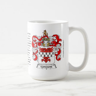 Gossett, der Ursprung, die Bedeutung und das Kaffeetasse