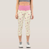 Gossil Girl Lipstick & Parfüm Muster Capri Leggings (Vorderseite)
