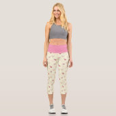 Gossil Girl Lipstick & Parfüm Muster Capri Leggings (Vorderseite)