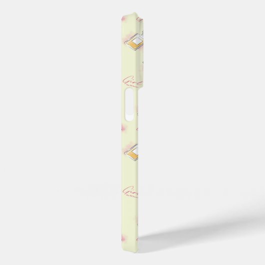 Gossil Girl Lipstick & Parfüm Muster Case-Mate iPhone Hülle (Rückseite / Rechts)