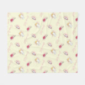 Gossil Girl Lipstick & Parfüm Muster Fleecedecke (Vorderseite (Horizontal))