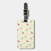 Gossil Girl Lipstick & Parfüm Muster Gepäckanhänger (Vorderseite vertikal)