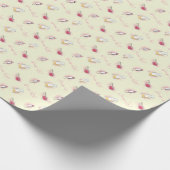 Gossil Girl Lipstick & Parfüm Muster Geschenkpapier (Ecke)