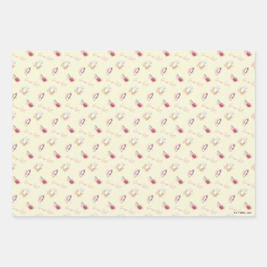 Gossil Girl Lipstick & Parfüm Muster Geschenkpapier Set (Vorderseite 3)