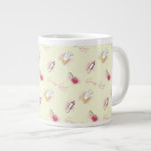 Gossil Girl Lipstick & Parfüm Muster Jumbo-Tasse (Vorderseite Rechts)