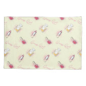 Gossil Girl Lipstick & Parfüm Muster Kissenbezug (Rückseite)