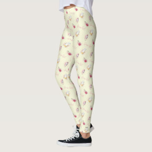 Gossil Girl Lipstick & Parfüm Muster Leggings