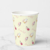 Gossil Girl Lipstick & Parfüm Muster Pappbecher (Rechts)