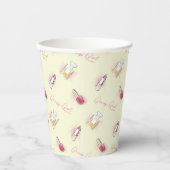 Gossil Girl Lipstick & Parfüm Muster Pappbecher (Vorderseite)