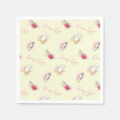 Gossil Girl Lipstick & Parfüm Muster Serviette (Vorderseite)