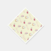 Gossil Girl Lipstick & Parfüm Muster Serviette (Ecke)