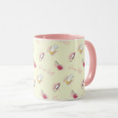 Gossil Girl Lipstick & Parfüm Muster Tasse (VorderseiteRechts)