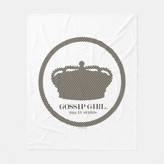 Gossil Girl TV Series Crown Icon Fleecedecke (Vorderseite)
