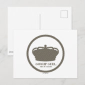 Gossil Girl TV Series Crown Icon Postkarte (Vorne/Hinten)