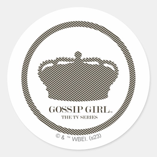 Gossil Girl TV Series Crown Icon Runder Aufkleber (Vorderseite)