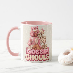 Gossip Ghouls Spukiger Vintage-Rosa-Gotik Tasse