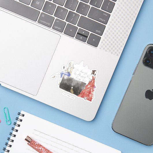 Gossip Girl - Du weißt, dass du Liebe hast Aufkleber (Laptop mit iPhone)