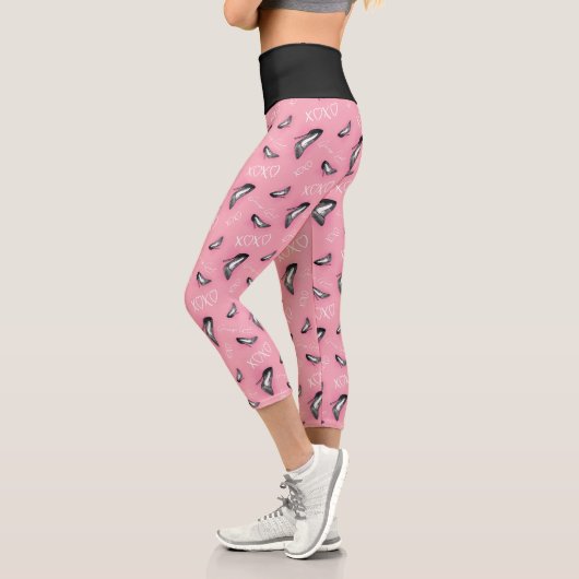 Gossip Girl High Heels Muster Capri Leggings (Links)