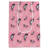 Gossip Girl High Heels Muster Mittlere Geschenktüte (Rückseite)