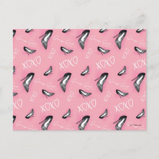 Gossip Girl High Heels Muster Postkarte (Vorderseite)