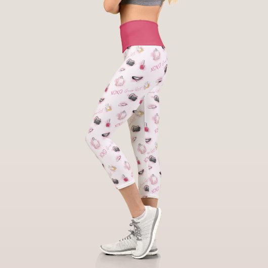 Gossip Girl Makeup Muster Capri Leggings (Links)