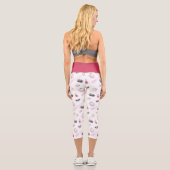 Gossip Girl Makeup Muster Capri Leggings (Rückseite)