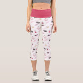 Gossip Girl Makeup Muster Capri Leggings (Vorderseite)