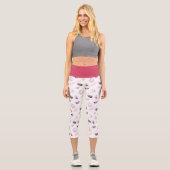 Gossip Girl Makeup Muster Capri Leggings (Vorderseite)