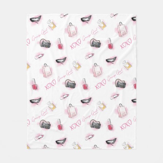 Gossip Girl Makeup Muster Fleecedecke (Vorderseite)